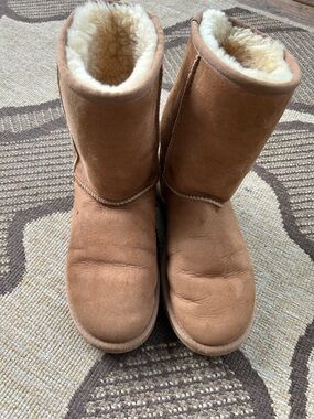 UGG Chestnut Suede Short Shearling Boots